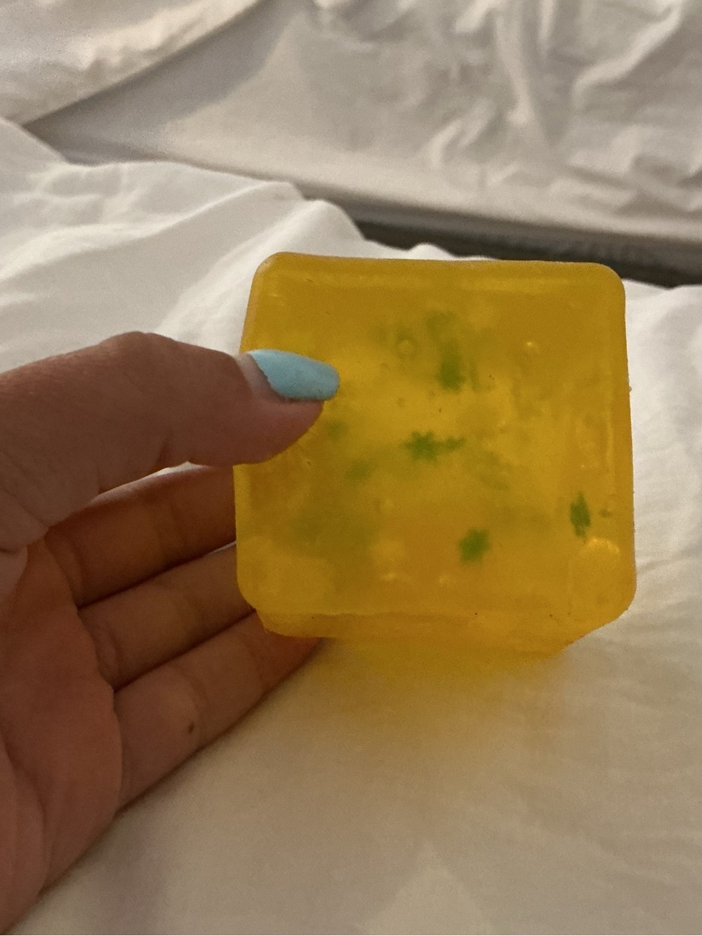 Clear Yellow Square Soap Bar